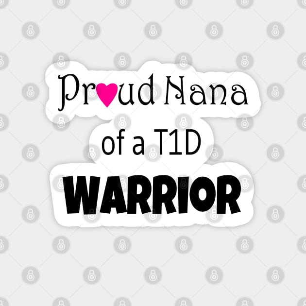 Proud Nana - Black Text - Pink Heart Sticker by CatGirl101